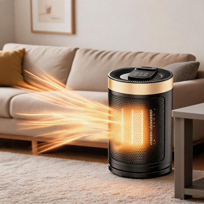 PTC Ceramic Space Heater, with 900W/1500W heat settings, overheat protection