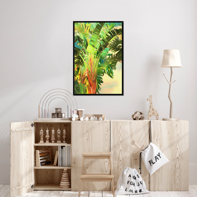 Bird Of Paradise Palm I by Melinda Bradshaw - Painting, 46cm H x 30cm W, Wrapped Canvas