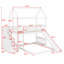 Lit superposé avec glissade Sturdy-1087499391
