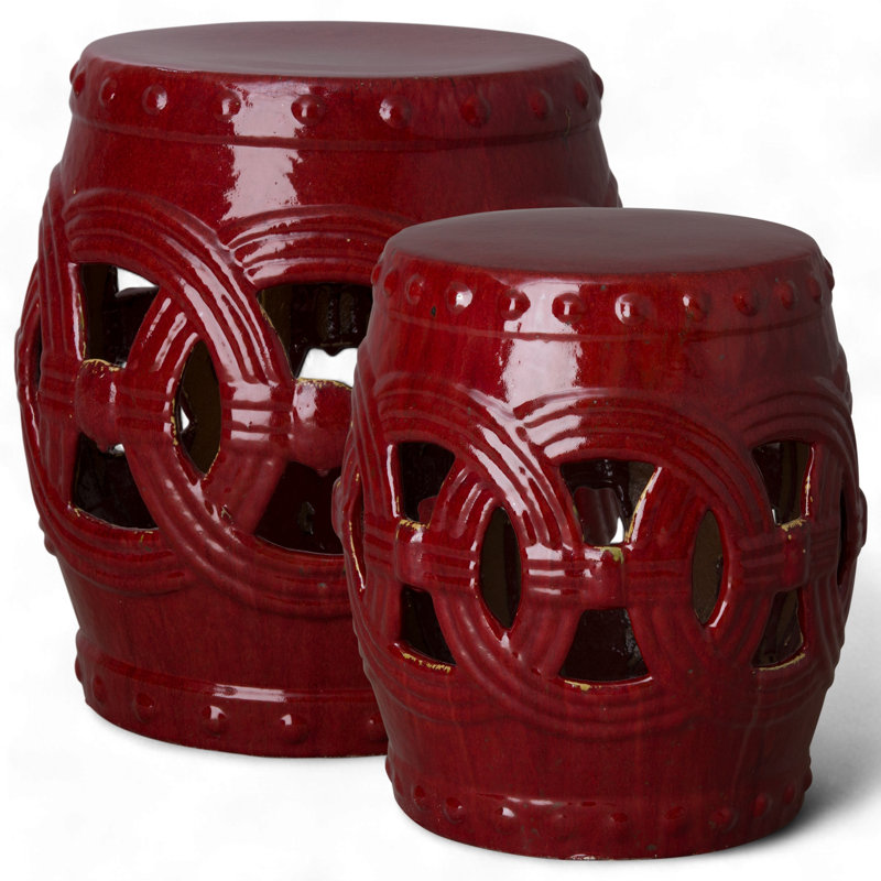 Traverso Garden Stool, Red
