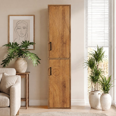 Armoire de cuisine 75 po H Farmhouse avec portes et 6 tablettes