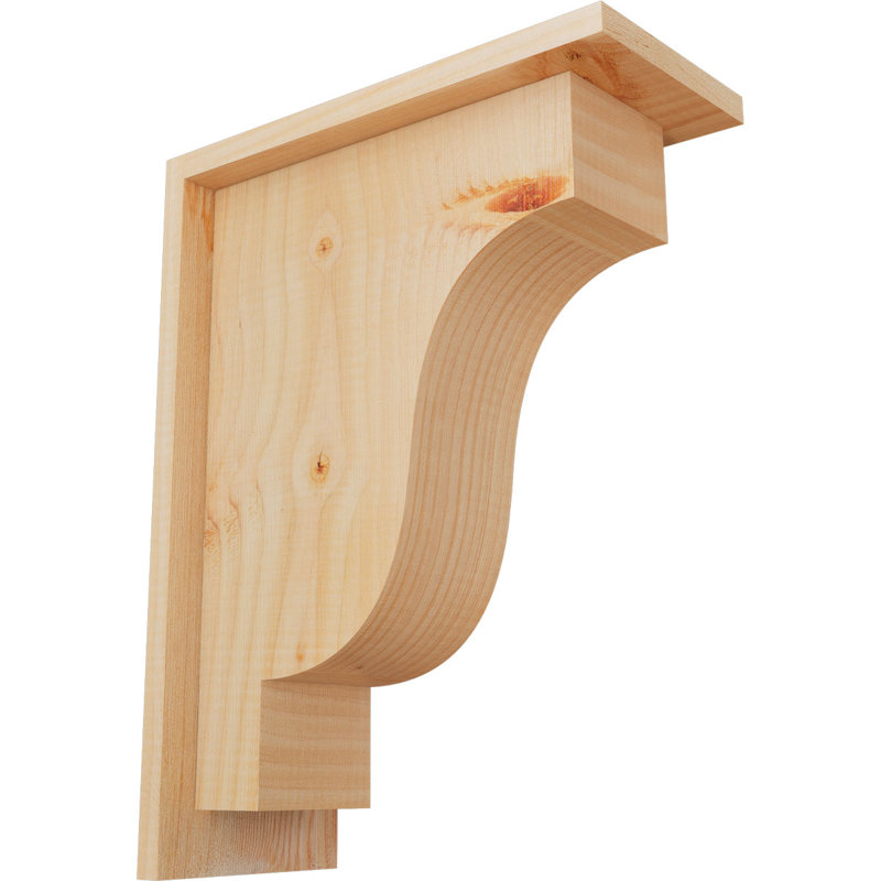 Corbeille Newport avec contre-plaque, H 16 po x l 5,5 po x P 12 po, Sapin de Douglas, Lisse