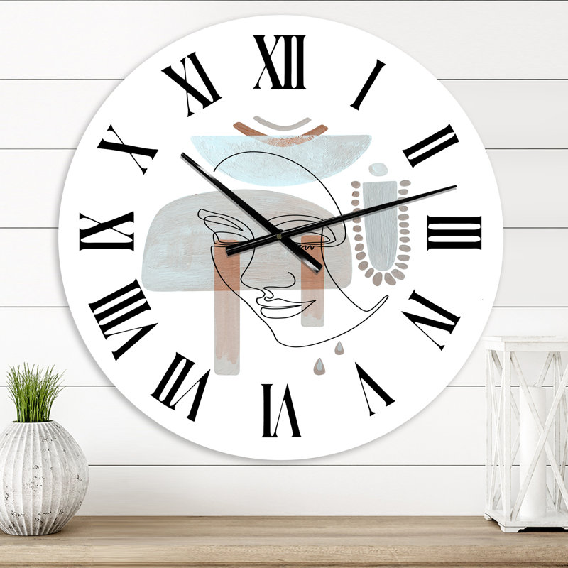 Minimal Compositions of Abstract faces V - Horloge murale moderne, Petit