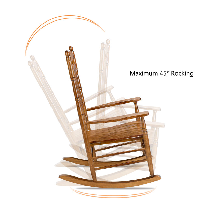 Katriece Solid Wood Rocking Chair, Natural