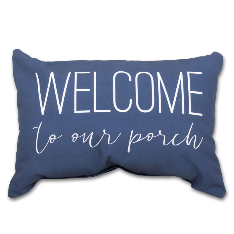 Outdoor Throw Pillow, Navy