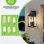 4 lumières 22,6 po Applique murale noire pour lanterne d'extérieur-622509945