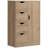 Shealene Modern Storage Cabinet, Freestanding Organizer With 4 Drawers And Cabinet For Living Room Or Bedroom-1900700711