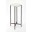 Nigella Marble and Cross Legs Side Table-346669257
