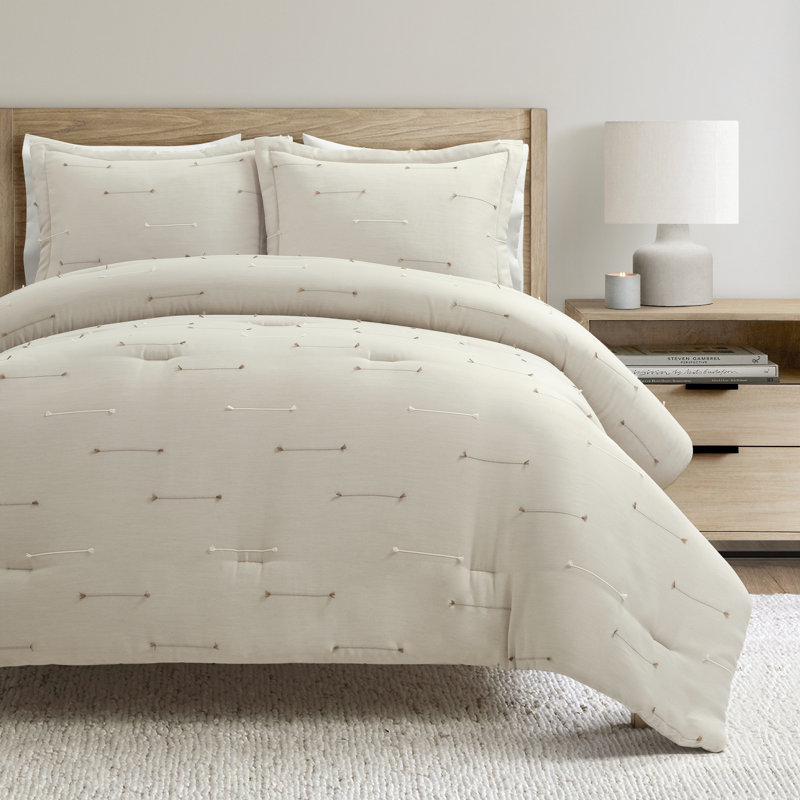 Jetson Polyester Comforter, California King Comforter, Beige