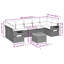 Ensemble de canapé de patio 8 pièces en rotin de polyester Vidaxl-113407027-113407029