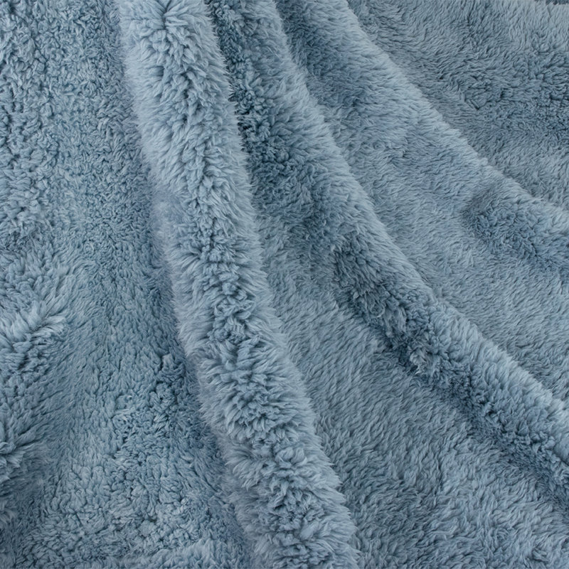 Molleton Sherpa, Bleu cendré, 29 po x 40 po