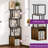 Kostaq 4-Tier Bookshelf, Multi-Functional 360° Rotating Floor Standing Bookcase-2087436124