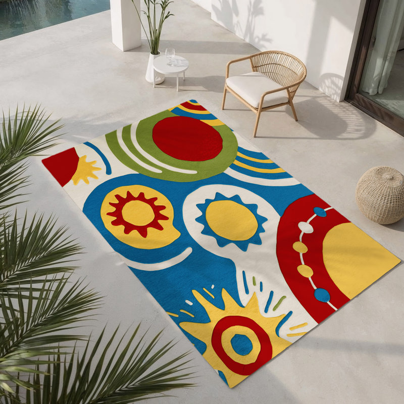 Tapis intérieur et extérieur Spunky Spin, Rectangle 1 pi 6 po x 2 pi 6 po