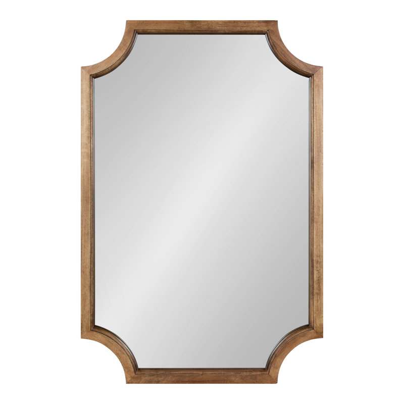 Miroir d'appoint Mertztown Glam, Brun rustique, 36 po x 24 po