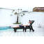 Chaise longue d'extérieur avec texture en bois-1626294722
