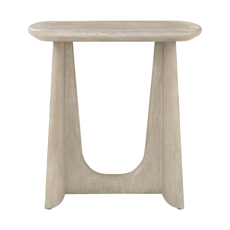 Table de bout Repose en bois massif Repose, Chêne gris