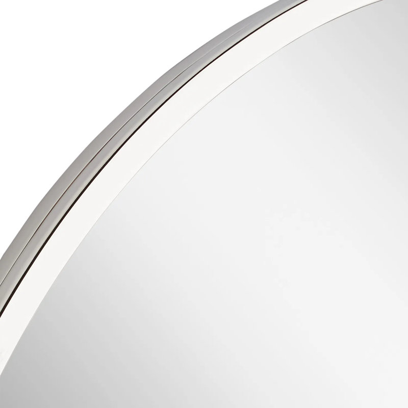 Amyr Oval Decorative Bathroom Vanity Mirror, Nickel