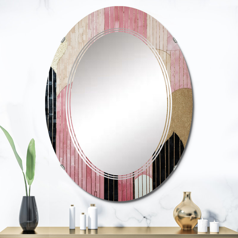Hermidale - Miroir mural moderne ovale, 36 po x 24 po