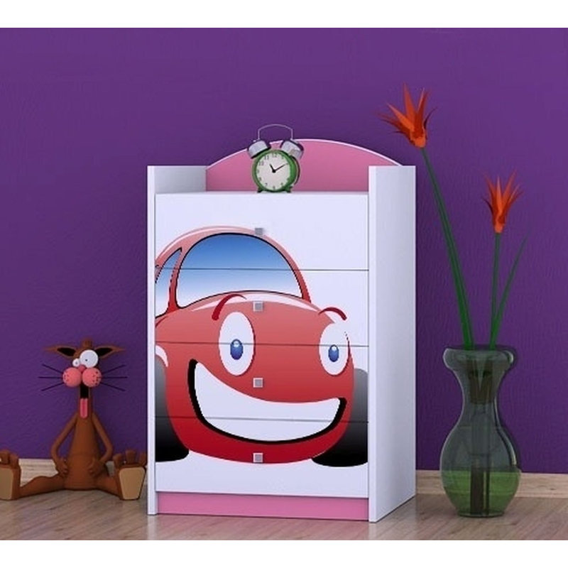 Noonan Kids 4 - Drawer Chest, Pink