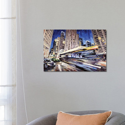 Michigan Ave Above Water St 1 Piece Wrapped Canvas Wall Art