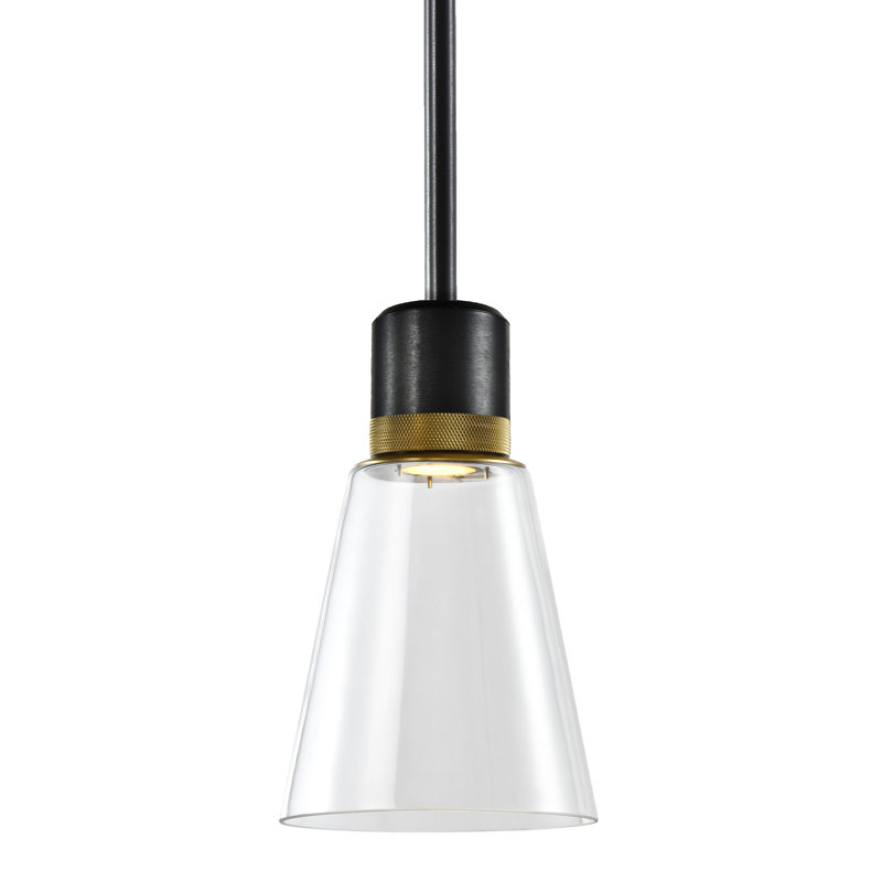 Zigrina Pendant, Satin Brushed Black/Aged Brass
