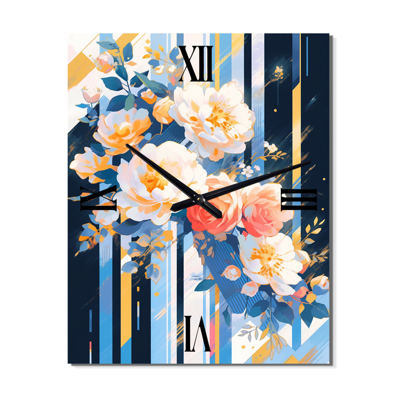 Caralee - Peony Very Large Wall Clocks, Large