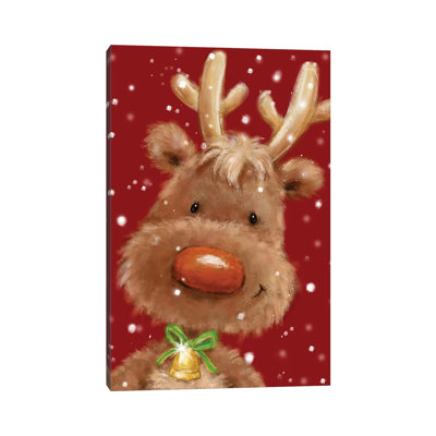 Reindeer II 1 Piece Wrapped Canvas Painting