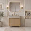 24" Wall Mounted Bathroom Vanity with Solid Surface Integrated Basin and Soft-Close Doors-1921423067