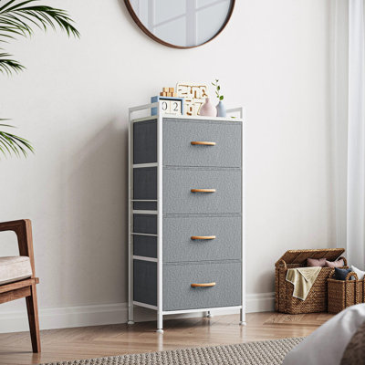 Commode 4 tiroirs en tissu pour chambre à coucher
