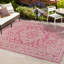 Tapis intérieur / extérieur gris clair / fuchsia Aaleayah-1672036211