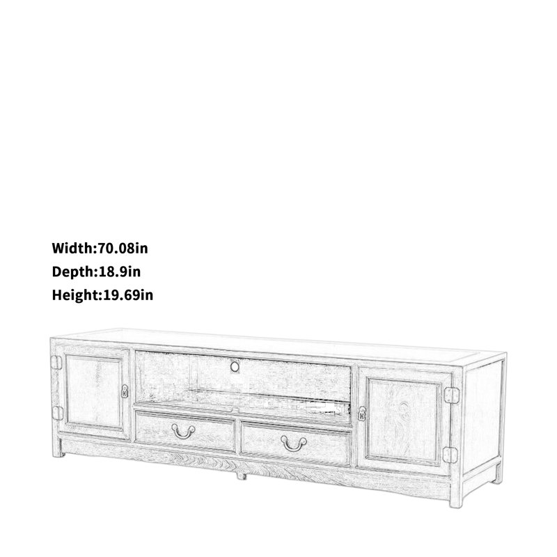 Creative Solid Wood TV Cabinet