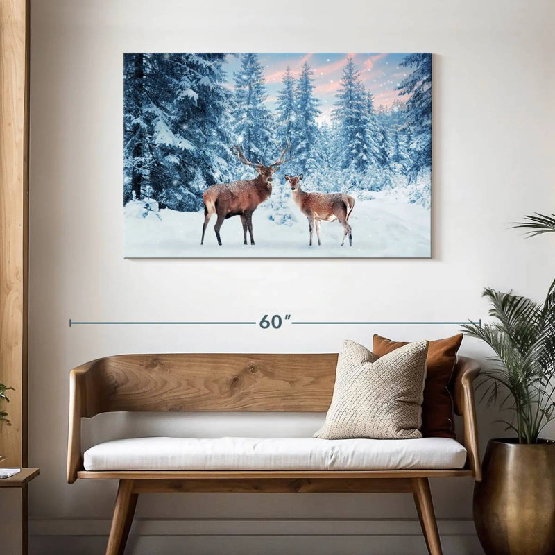 « Winter Wonderland », cerf, H 30 po x l 45 po