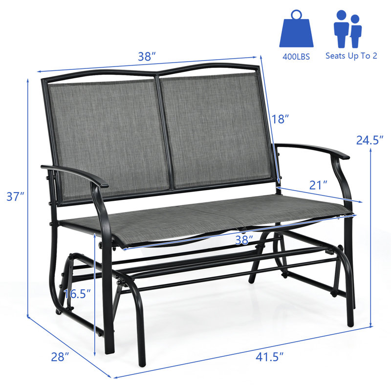 Chaise longue à bascule Ayaru, Gris