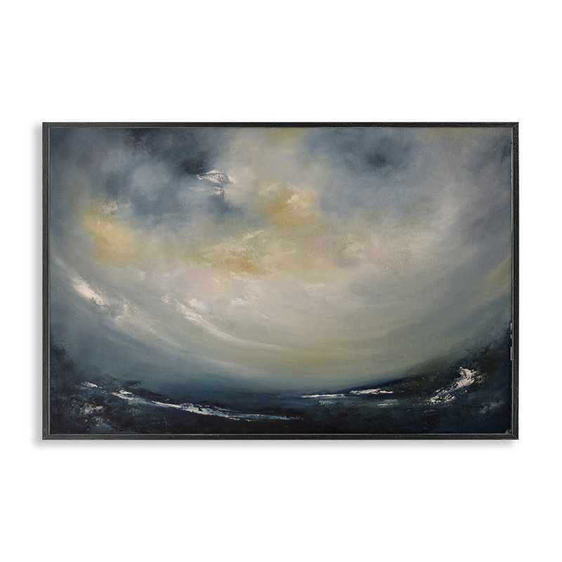  Soleil à travers les nuages orages, estampe numérique encadrée par Lydia Orange, H 12 po x l 18 po
