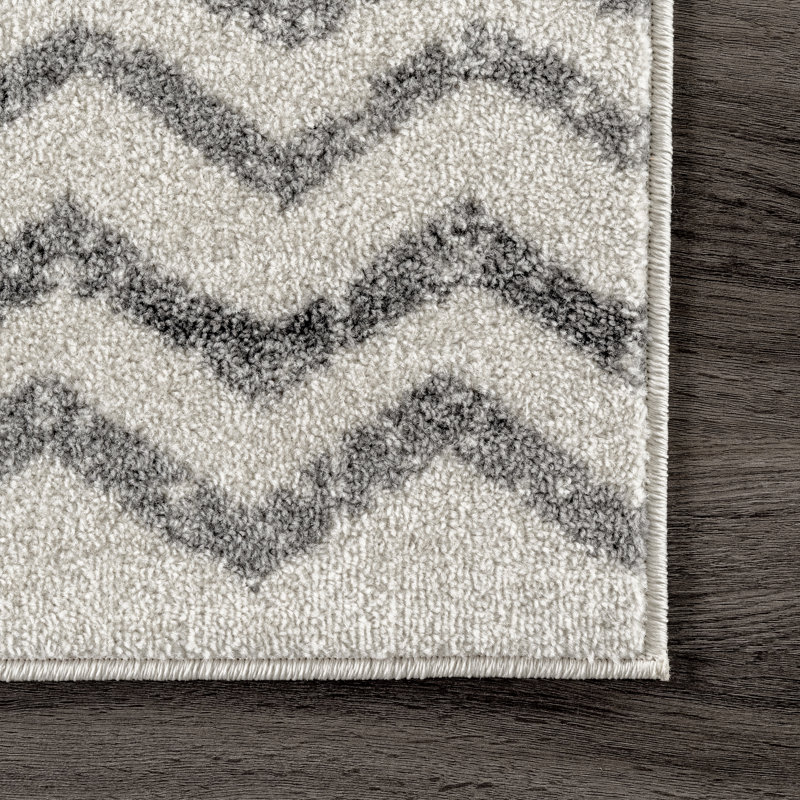 Tapis blanc cassé Vickie Southwestern, Tapis de couloir 2 pi x 6 pi