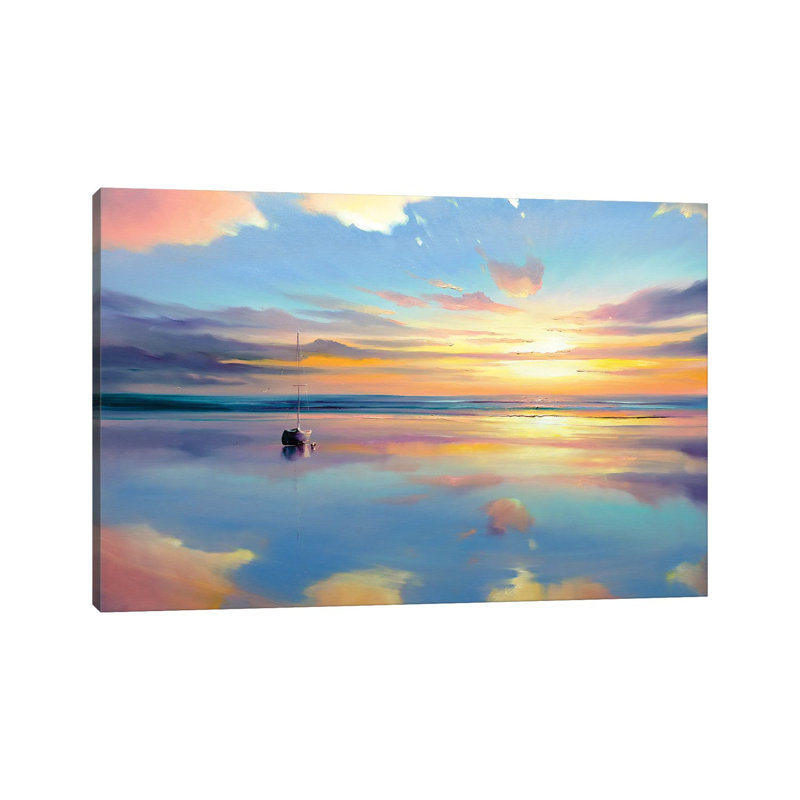 Où le ciel rencontre l'eau, Canevas, H 12 po x l 18 po x P 1,5 po