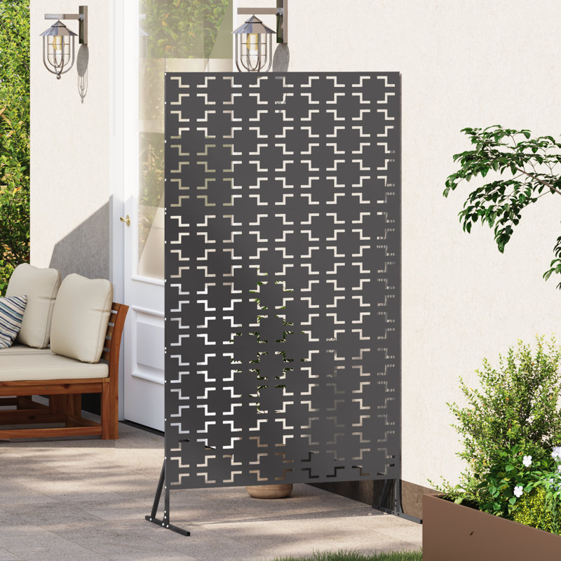 Vidaxl Fence Panel Single Panel Durable, Black