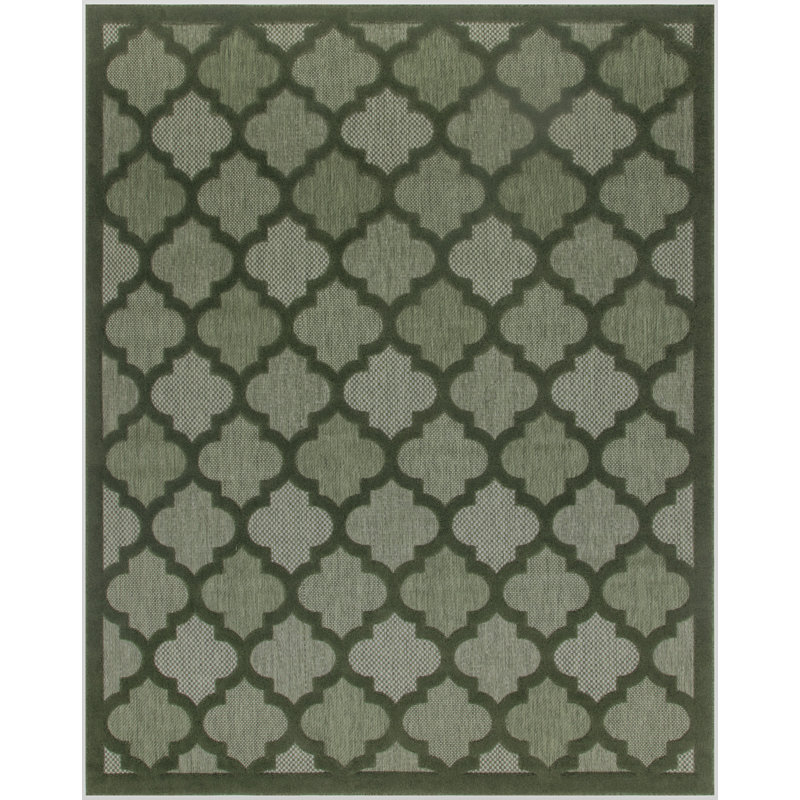 Miyari Geometric Indoor / Outdoor Rug, Round 4'