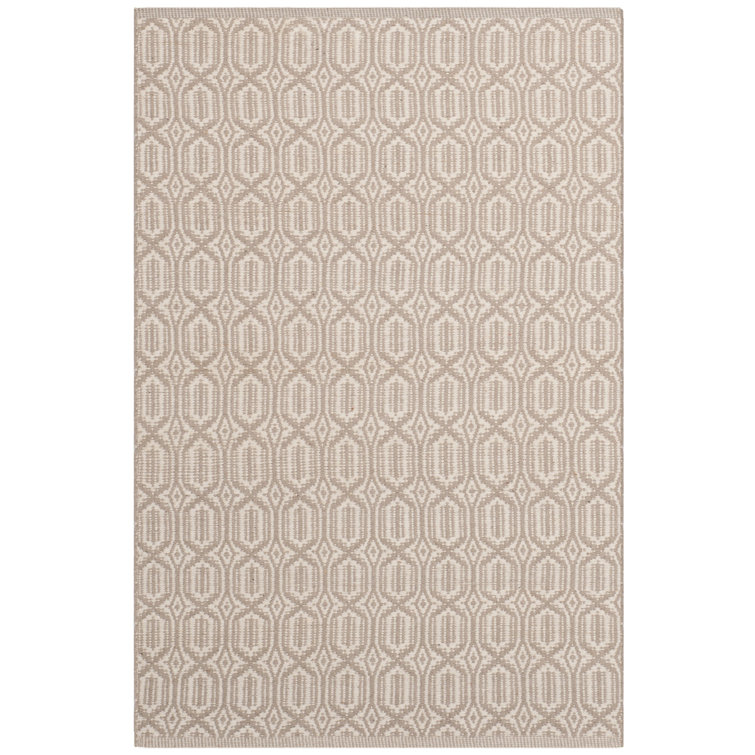 Tapis géométrique en coton tissé à la main Bester