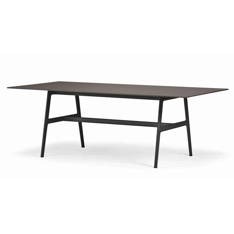 Seax Outdoor Dining Table, Ebony, 39.25" W x 86.5" L