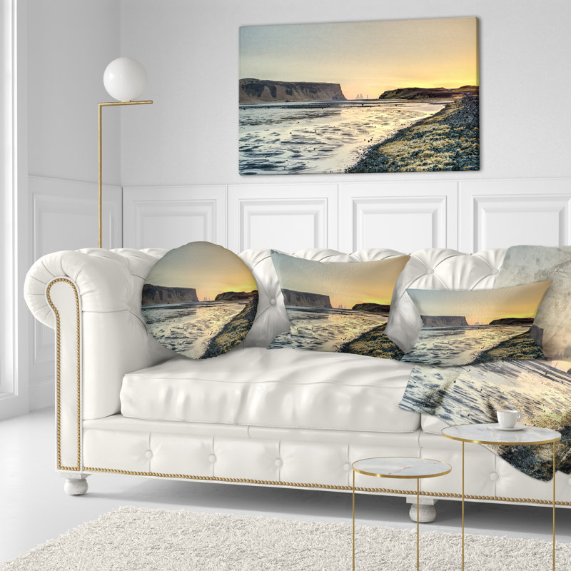 Coussin lombaire en reynisfjara dyrholaey view shore shore