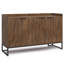 Buffet industriel 3 portes avec tablette de rangement et base en métal Milverton
