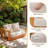 Outdoor Eucalyptus Loveseat With Cushions