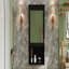Armoire de rangement de salle de bain murale 20 "avec miroir, armoire de rangement murale avec porte, armoire à pharmacie murale à miroir-1195847844