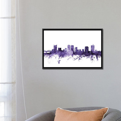 «Fort Worth, Texas Skyline» par Michael Tompsett, impression sur toile tendue