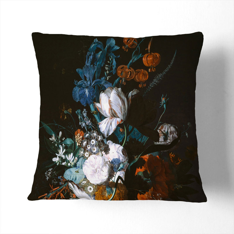 Still Life With Flowers Vol.12 Square Throw Cushion, 55cm H x 55cm W x 20cm D