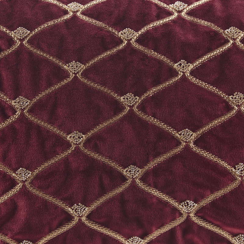 Coussin décoratif Gracie Mills Brad, Rouge