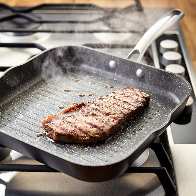 Rocktanium 26cm Non-Stick Aluminum Grill Pan / Griddle Set