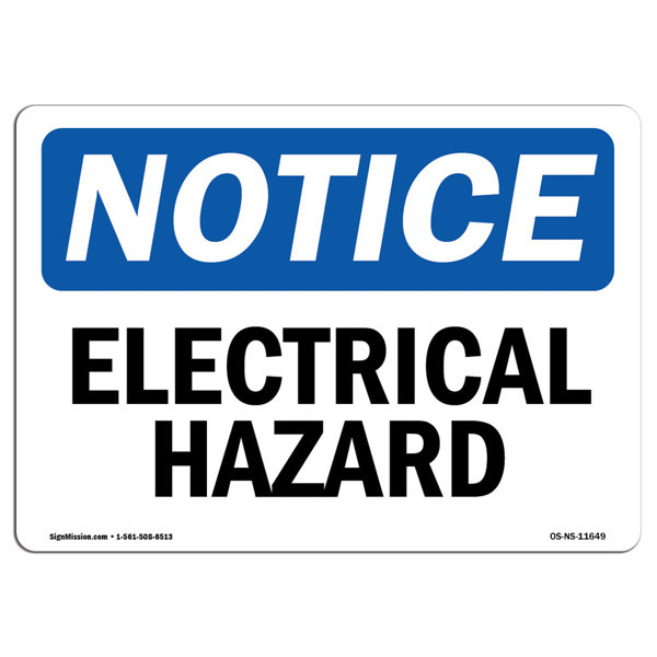 SignMission Notice - Electrical Hazard Sign | Wayfair