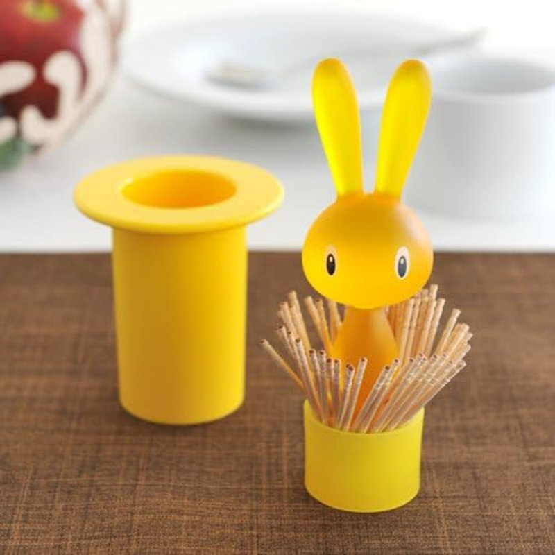 Magic Bunny Plastic Toothpick Holder, Yellow
